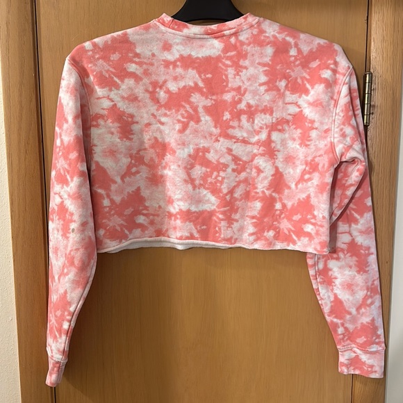 Champion University of Michigan Wolverines Cropped Tie Dye Sweatshirt Medium - Picture 8 of 8